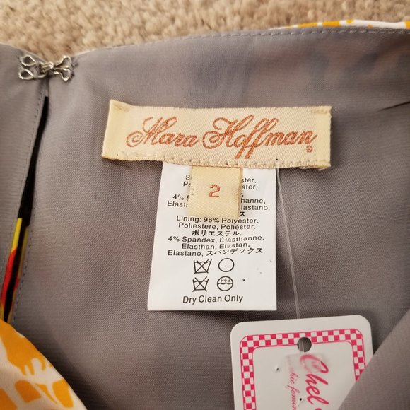 NWT Mara Hoffman Navy Sunrise Llama Alpaca Mini Dress, Size 2 - Picture 7 of 16